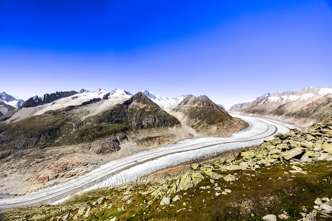 Der Aletsch-Gletscher eine Foto für die Werbung ; fotografiert von fotoboss.ch