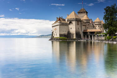 Werbung schloss am see ein Filterfoto mit langzeitbelichtung ; fotografiert von fotoboss.ch